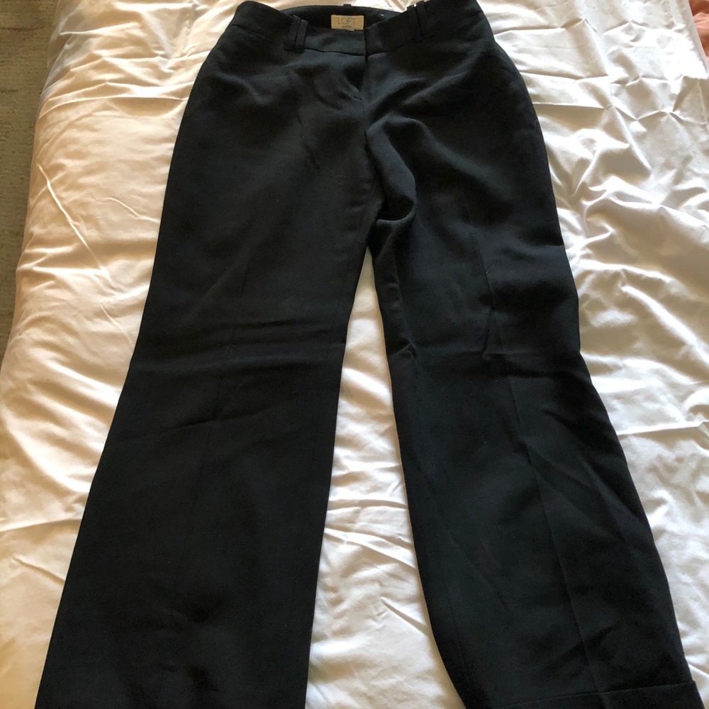 Ann Taylor Loft Black Julie style structures Pant